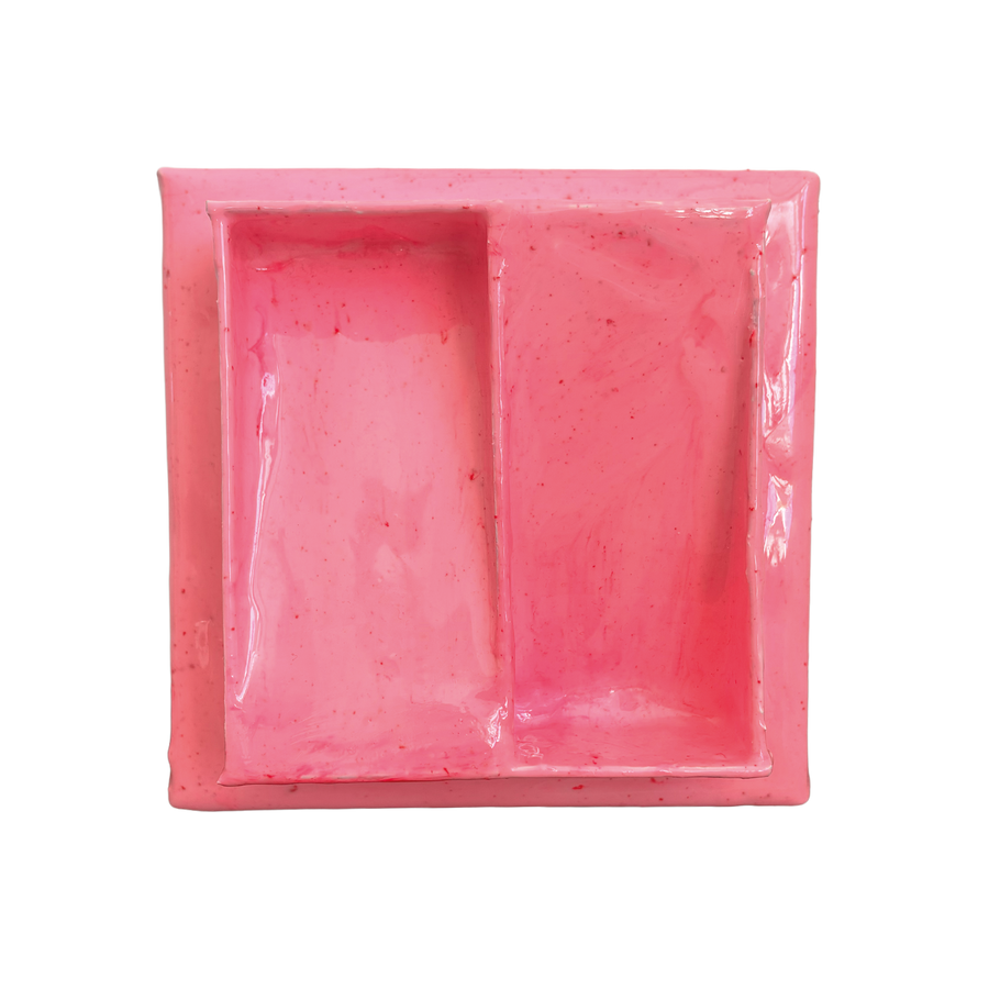 Kleurrijk, tactiel resin kunstobject FAIL Object #6 van Amy Maye Art, handgemaakt sculptuur 15x15x8 cm, foto 2